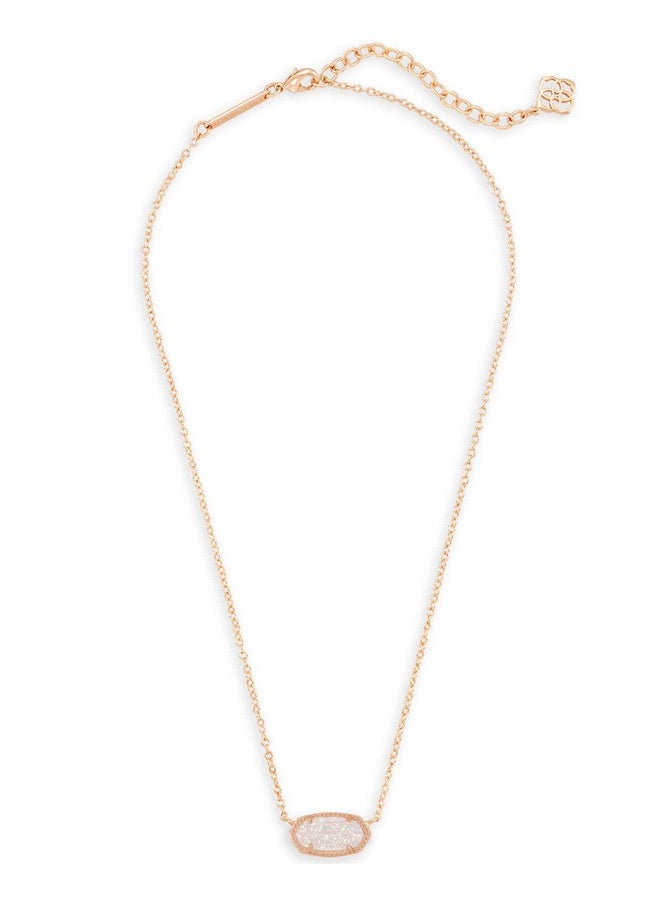 Kendra Scott - Elisa Pendant Necklace For Women, Fashion Jewelry, 14K Rose Gold-Plated, Iridescent Drusy - Image 1