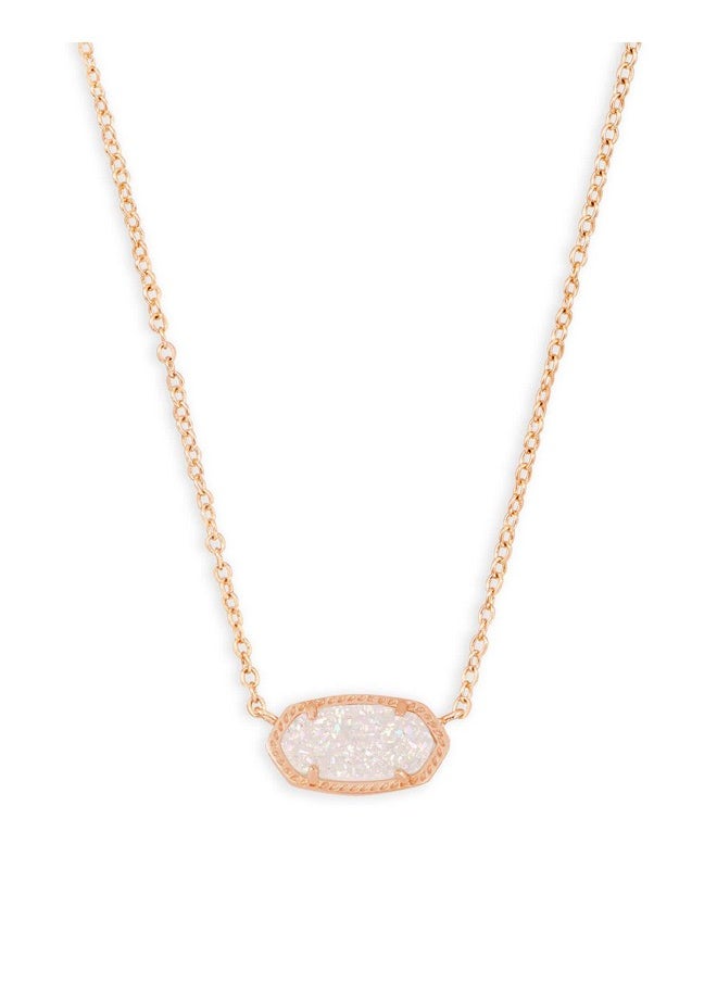 Kendra Scott - Elisa Pendant Necklace For Women, Fashion Jewelry, 14K Rose Gold-Plated, Iridescent Drusy - Image 1