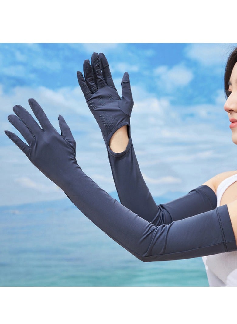 عام أكمام طويلة من النايلون للحماية من الشمس بسيطة صيفية خارجية للرجال والنساء، أكمام جليدية مضادة للأشعة فوق البنفسجية تناسب ركوب الدراجات - Image 1