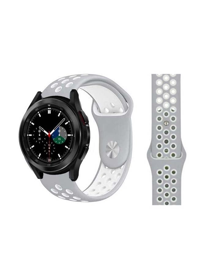 فيسوس فرقة استبدال السيليكون النقطية لـ Samsung Galaxy Watch4 42/46mm رمادي