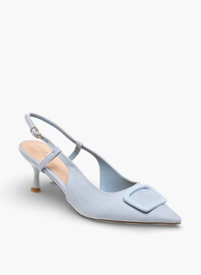 سيليست Women Buckle Closure Kitten Heel Shoes