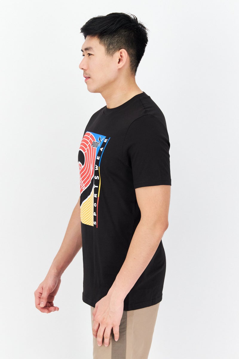 PUMA Men Sportswear Fit Short Sleeve Outdoor T-Shirt, Black - Image 2