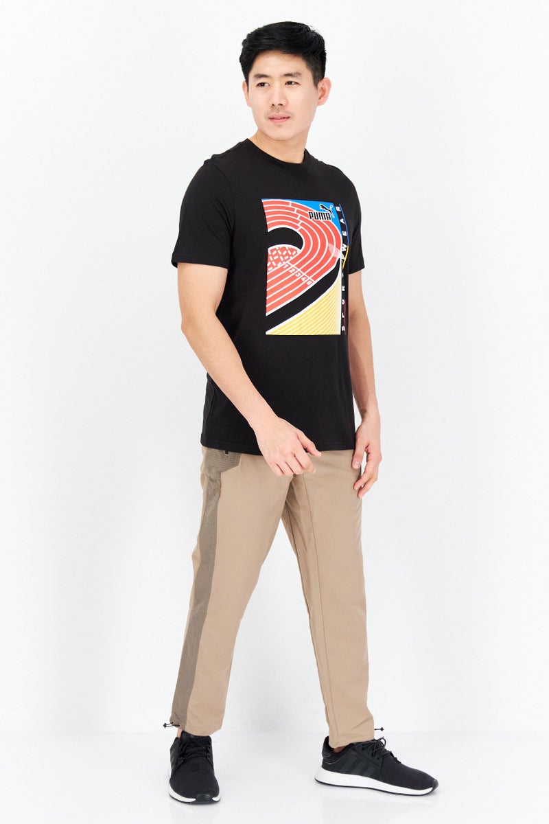 PUMA Men Sportswear Fit Short Sleeve Outdoor T-Shirt, Black - Image 4