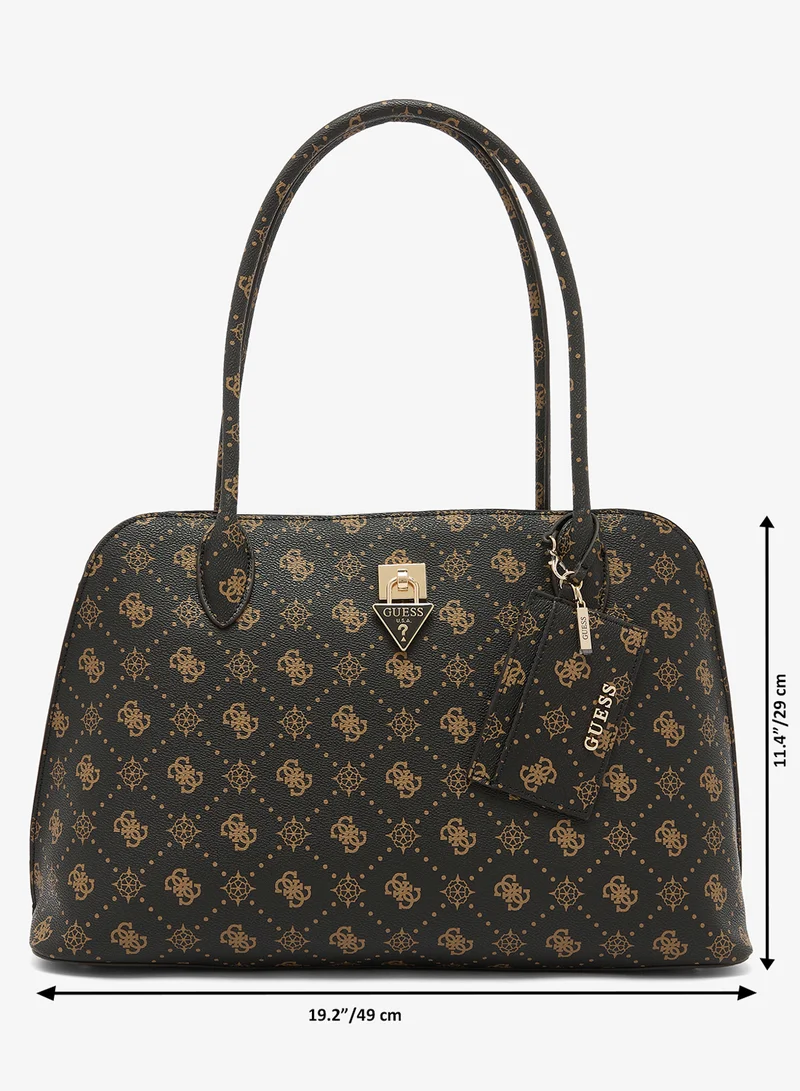 Guess ESPRESSO LOGO Patsie Tote Bag for Women | Best Price UAE