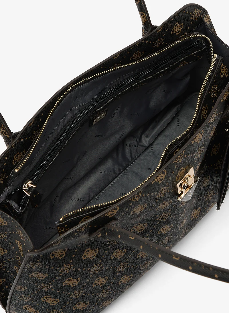 Guess ESPRESSO LOGO Patsie Tote Bag for Women | Best Price UAE