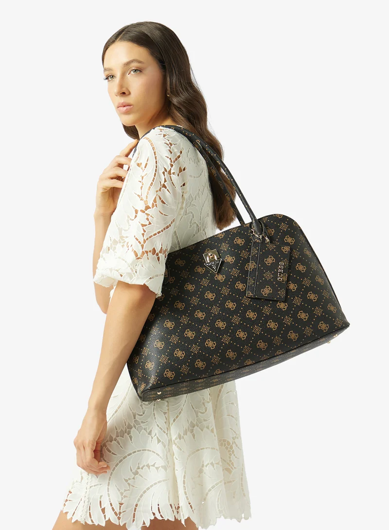 Guess ESPRESSO LOGO Patsie Tote Bag for Women | Best Price UAE