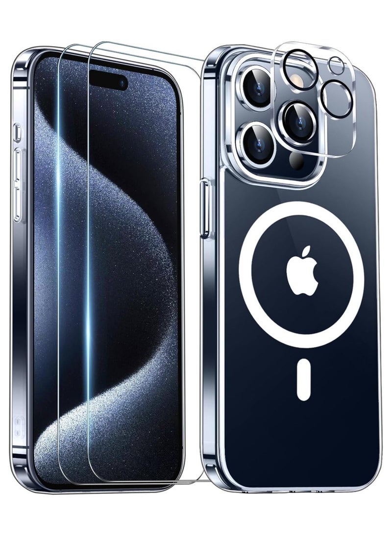 vesus Magnetic for iPhone 15 Pro Max Case Clear, [Compatible with Magsafe] [Not Yellowing] Slim Shockproof for iPhone 15 Pro Max Case,Clear - Image 1