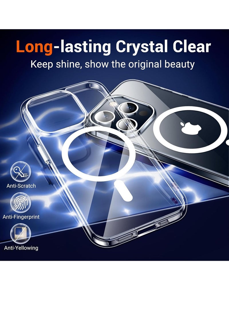 vesus Magnetic for iPhone 15 Pro Max Case Clear, [Compatible with Magsafe] [Not Yellowing] Slim Shockproof for iPhone 15 Pro Max Case,Clear - Image 4