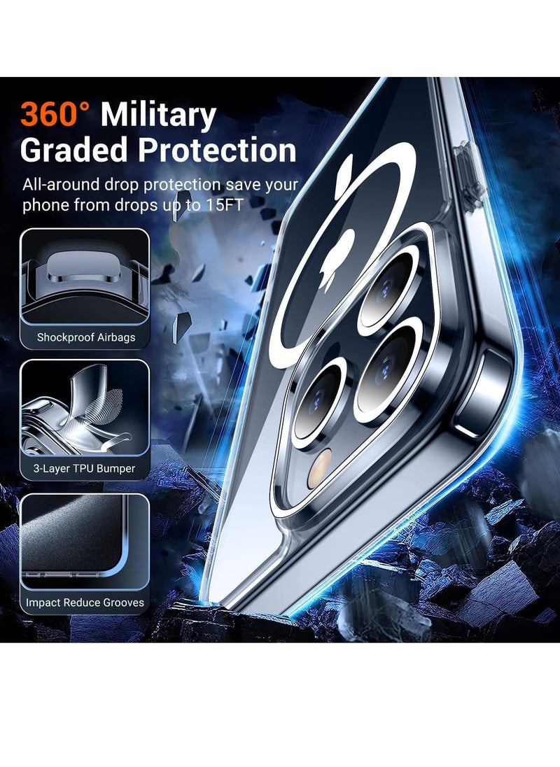 vesus Magnetic for iPhone 15 Pro Max Case Clear, [Compatible with Magsafe] [Not Yellowing] Slim Shockproof for iPhone 15 Pro Max Case,Clear - Image 5