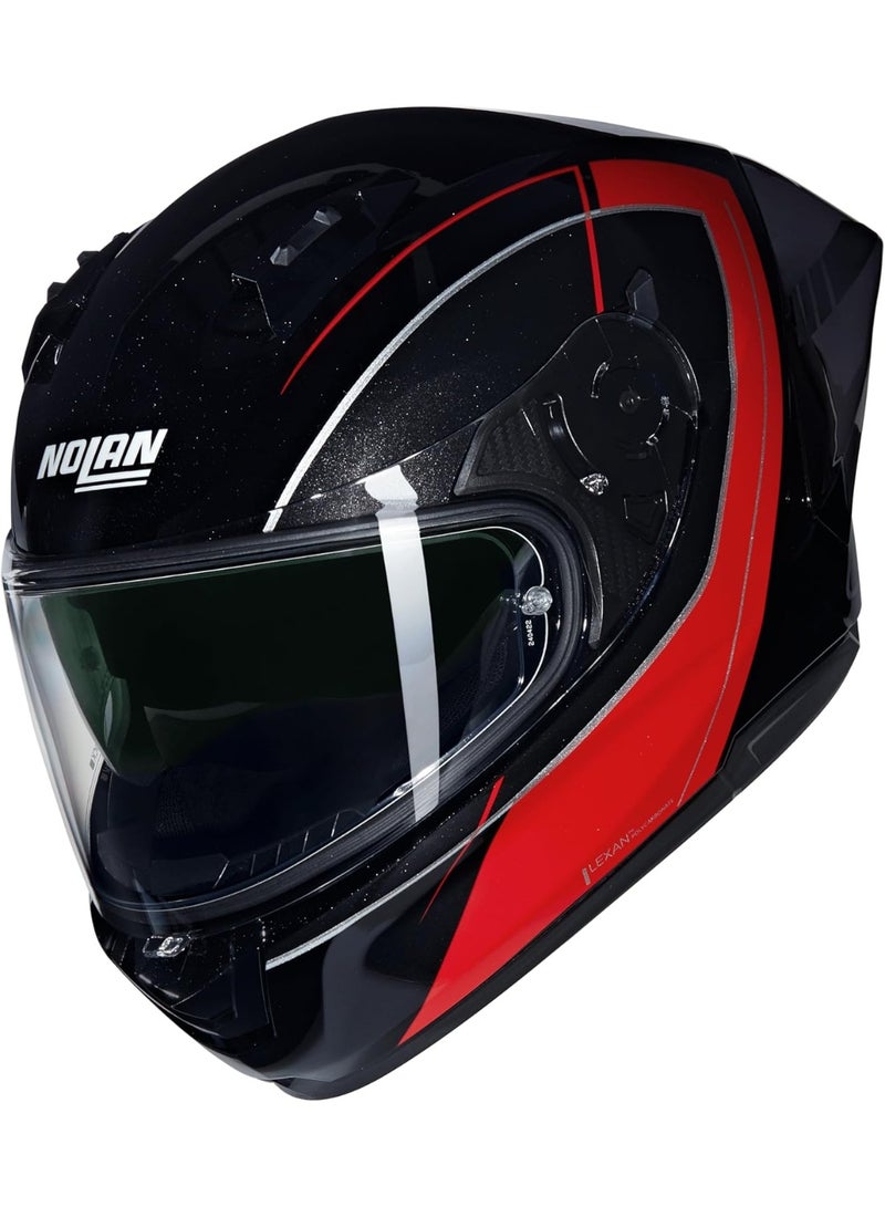 Nolan N60-6 SPORT MESMERICO BLACK  RED METAL Helmet - Image 1