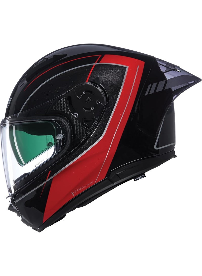 Nolan N60-6 SPORT MESMERICO BLACK  RED METAL Helmet - Image 2
