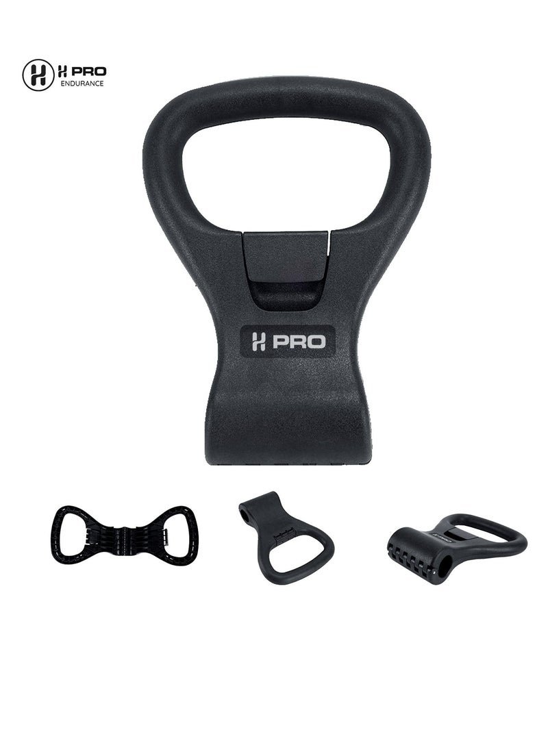 أتش برو مقبض وزن Kettlebell قابل للتعديل | السفر بقبضة دمبل محمولة | معدات كمال الأجسام لرفع الأثقال | يحول الدمبل الخاص بك إلى Kettlebells - Image 2