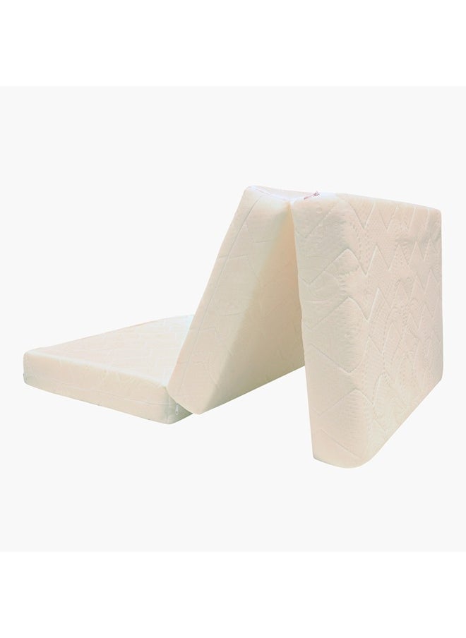 Home Box iKids Comforto Toddler Foldable Travel Foam Mattress Single Size 140x 70 cm With Thickness 10 cm White  - Image 5