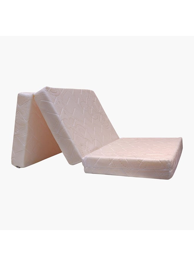 Home Box iKids Comforto Toddler Foldable Travel Foam Mattress Single Size 140x 70 cm With Thickness 10 cm White  - Image 3