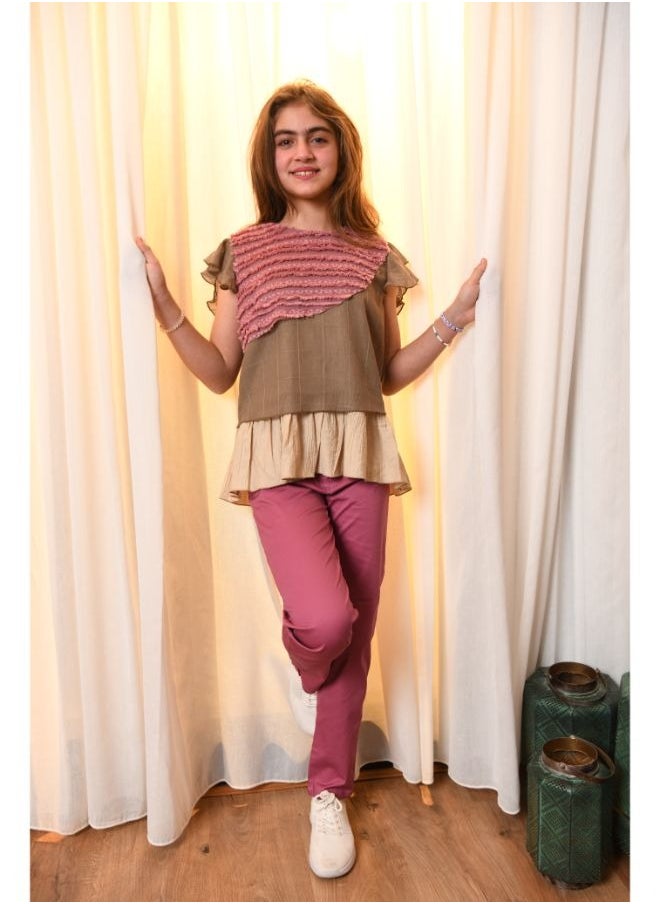 Jodi Mini Kids Girls Layered Blouse  - Image 1