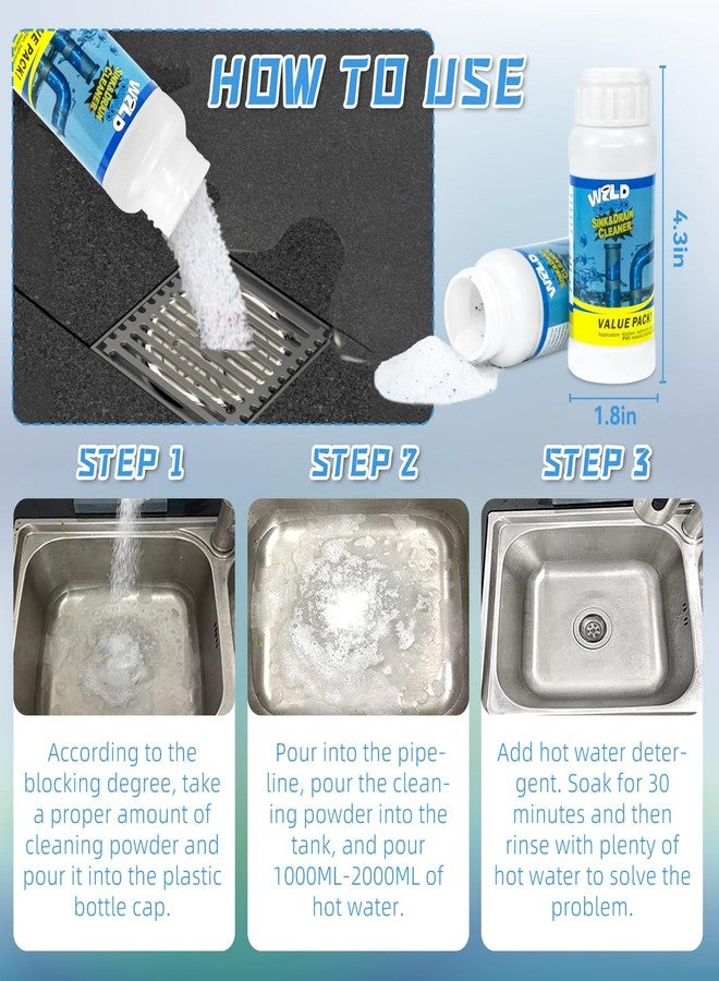WYH Wild Tornado Sink and Drain Cleaner,The Pipe Dredge Quick Unclog For Kitchen Toilet Sink Drain Quick Cleaning Tool.（5pcs） - Image 5
