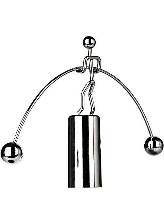 Simxen Mini Steel Balance Toy Weightlifter Kinetic Art Balance Toy Balancing Decompressive Science Psychology Home Office Decor Desk Decor Toy - Image 1