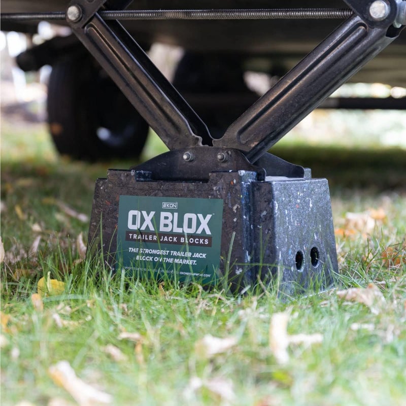 EKON OX BLOX Trailer Jack Block - Heavy Duty RV and Camper Support Block, 10,000 lbs Capacity, Black - Image 5