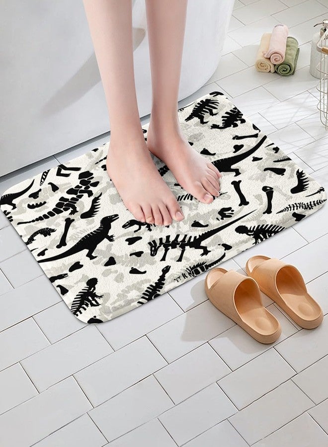 سجاد حمام للأطفال من جيجيلويو بتصميم هياكل عظمية لديناصورات، مقاس 16 × 24 بوصة، سجاد حمام مزين بأحافير، مناسب للاستحمام وحوض الاستحمام، للأولاد والبنات والكبار، سجاد حمام مزين بعظام وآثار ديناصورات، إكسسوارات حمام، دواسات أبواب، سجاد أرضيات - Image 2