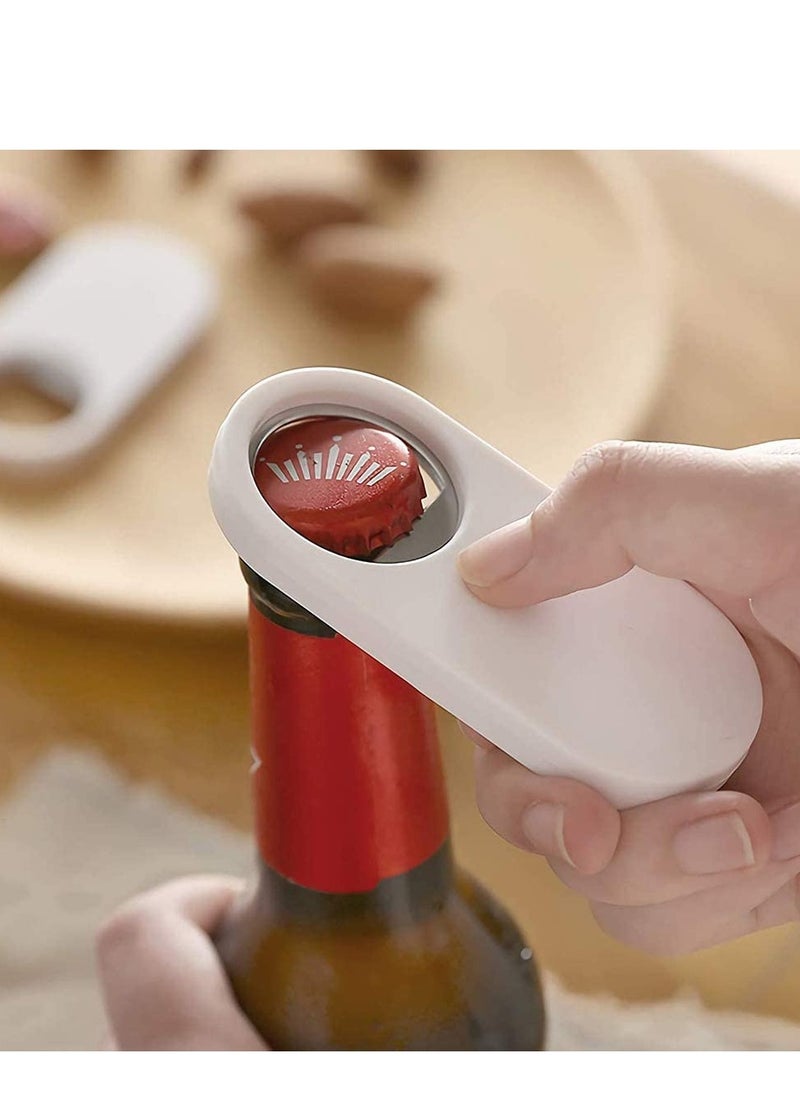 SYOSI - Bottle Opener Stainless Steel Flat Bottle Opener 2 in 1 Flat Opener for Refrigerator Magnet Simple and Efficient Corkscrew for Home Kitchen Restaurant Multifunctional Can Opener - Image 1