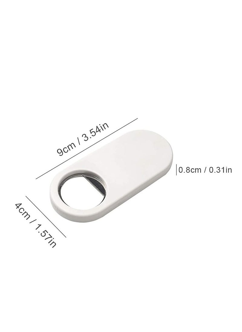 SYOSI - Bottle Opener Stainless Steel Flat Bottle Opener 2 in 1 Flat Opener for Refrigerator Magnet Simple and Efficient Corkscrew for Home Kitchen Restaurant Multifunctional Can Opener - Image 1