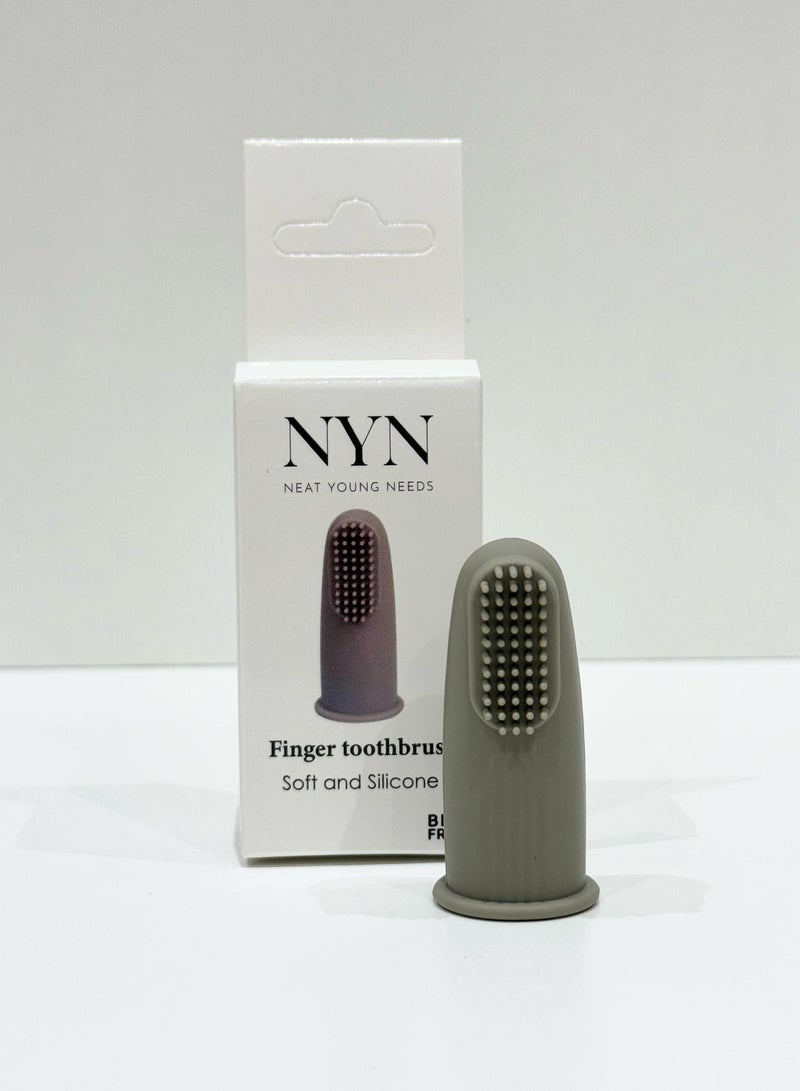 NEAT YOUNG NEEDS NYN Baby Finger ToothBrush Brown - Image 2