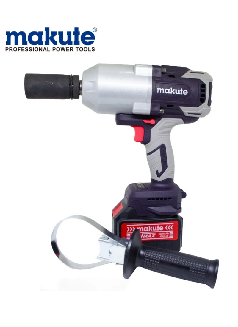 makute Cordless Tire Drill, 20V, 1700 Nm Max Torque, Variable Speed 0-1800 RPM, Heavy-Duty for Loosening & Tightening Bolts/Nuts, CW005-2BL  - Image 5