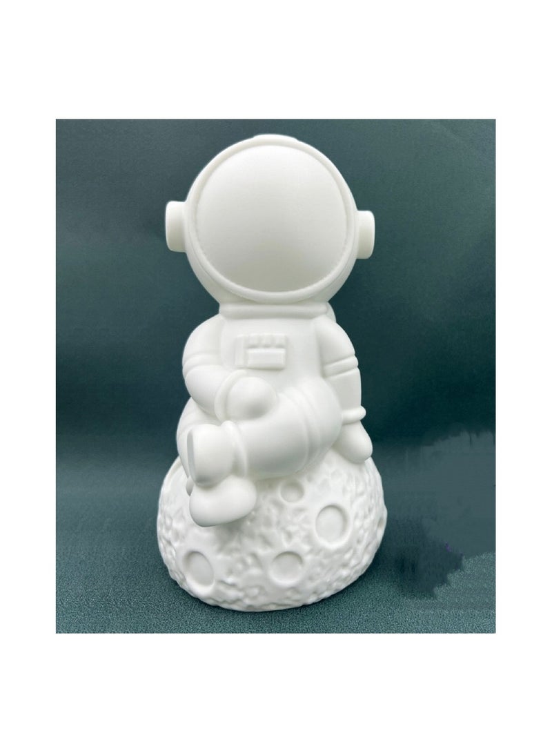 أعمال يدوية يدوية، رائد فضاء سائل، 21 سم، طلاء عشوائي، هدية عيد ميلاد إبداعية من صنعك، زخارف فنية، تماثيل ألعاب عصرية مرسومة يدويًا