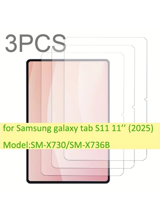 3PCS 9H Hardness Tempered Glass Screen Protector For 11 Inch Tablet - Image 1