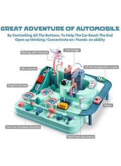 YelaJoy Car Rescue Adventure Toys for 3-8 Years Old,Race Car Tracks for Boys and Girls,City Rescue Toy Set Montessori Toy Car Race Tracks Parking Play sets for Toddlers(Macaron)  - Image 2