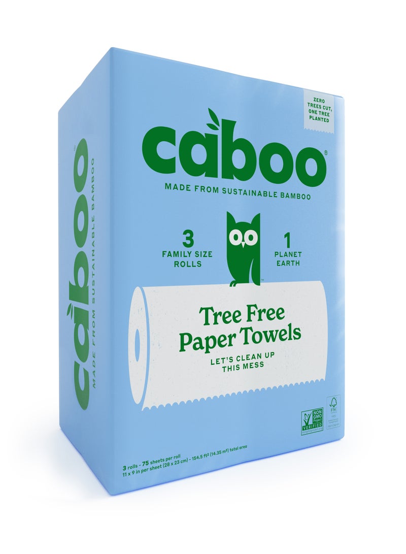 منشفة كابو رول 3 عبوات 75 ورقة خالية من البلاستيك