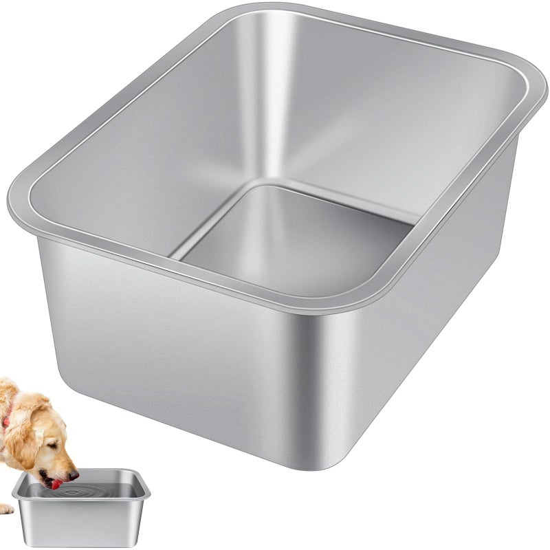 Bwogue 3 Gallons Extra Large Dog Water Bowl for Large Dogs Durable Stainless Steel Dog Bowl High Capacity Pet Water and Food Bowls for XLLarge Dogs 1 Pack
