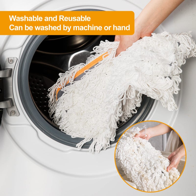 CLEANHOME 36" Commercial Dust Mops for Floor Cleaning Heavy Duty Floor Duster Mop with Long Handle Hotel Gym Household Cleaning Supplies for Hardwood, Tiles, Marble Floors (Grey) - Image 5