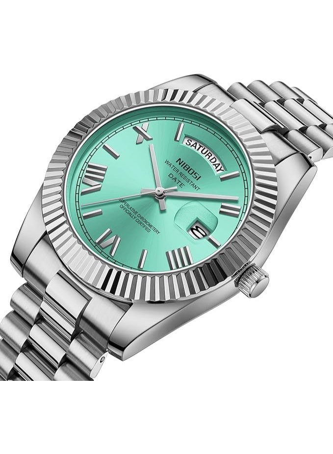 NIBOSI Men Watches Analog Quartz Stainless Steel Watches for men Waterproof Business Classic Desiger Wrist Watch Day&Date - Image 3
