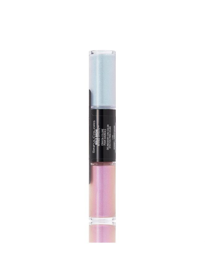 SinfulColors , Bold Brow Intense Effects in Stormy-Fierce, Pink and Blue Glitter Iridescent Eyebrow Tint - Image 1