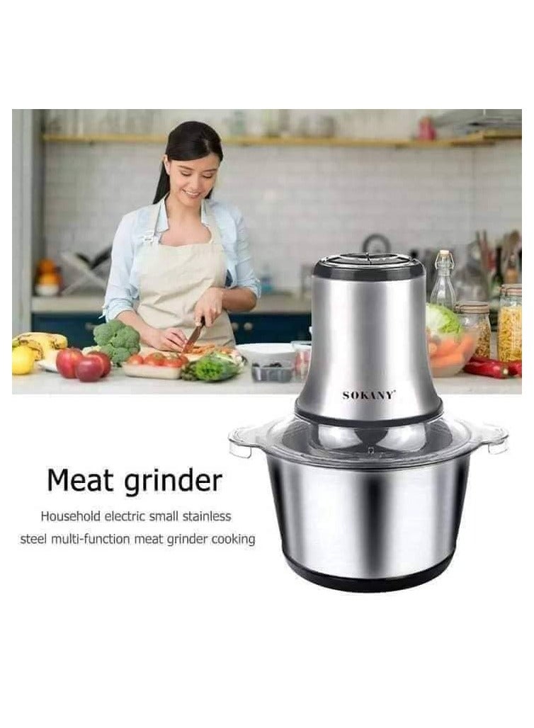 سوكاني كبه ومفرمة سوكاني ستانلس 3 لتر 800 واط  sk-7005 - Image 2