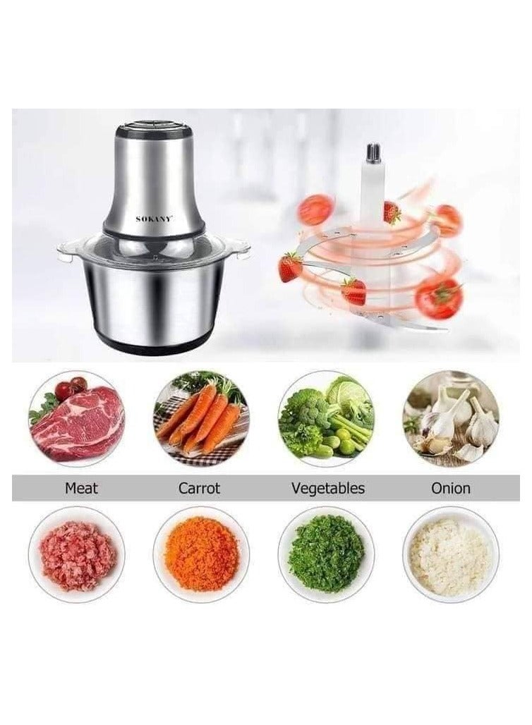 سوكاني كبه ومفرمة سوكاني ستانلس 3 لتر 800 واط  sk-7005 - Image 3