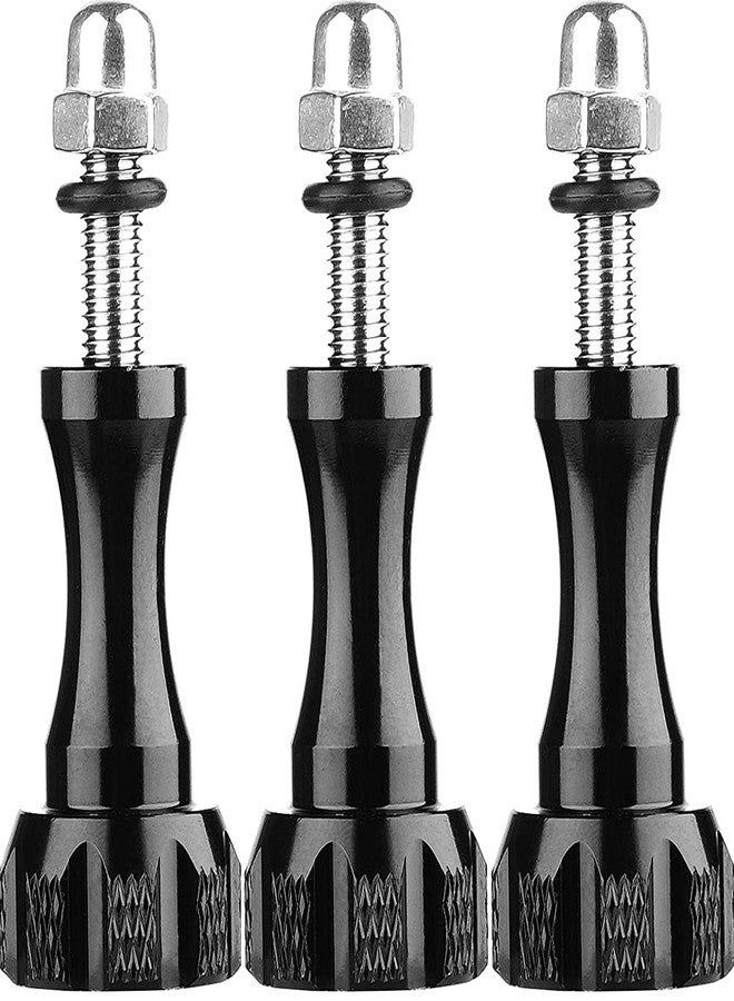 NEOHOOK 3pcs Long Aluminum Thumbscrew Compatible for Gopro Max, Gopro Session, Hero 9/8/7/6/5/4/3+/3/2/1/GoPro Hero 2018/DJI OSMO Action Cameras, (Black) - Image 1