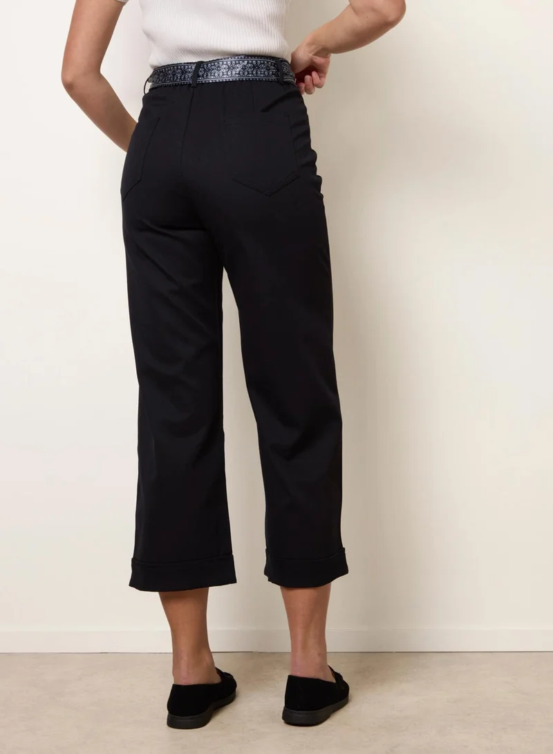 بلو فانيلا Scarf Belt Trousers