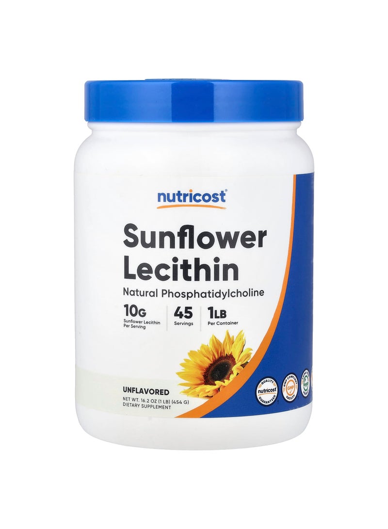 Sunflower Lecithin, Unflavored, 16.2 oz (454 g)