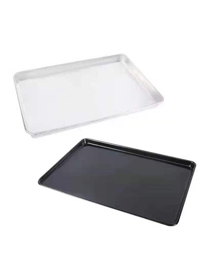 Commercial Aluminized Baking Tray Food Factory Special Non-stick Rectangular Baking Pan Cake Baking Baking Tray Bread Baking Tray-Specifications:0.6 Thick (40*60*3)-Color:Black - Image 5