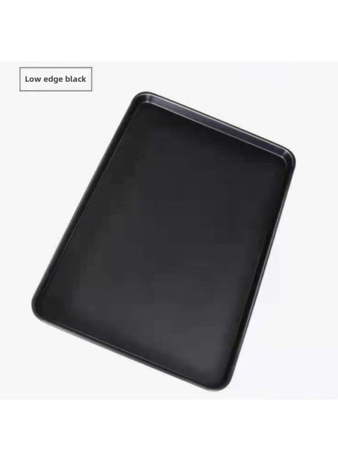 Commercial Aluminized Baking Tray Food Factory Special Non-stick Rectangular Baking Pan Cake Baking Baking Tray Bread Baking Tray-Specifications:0.6 Thick (40*60*3)-Color:Black - Image 1
