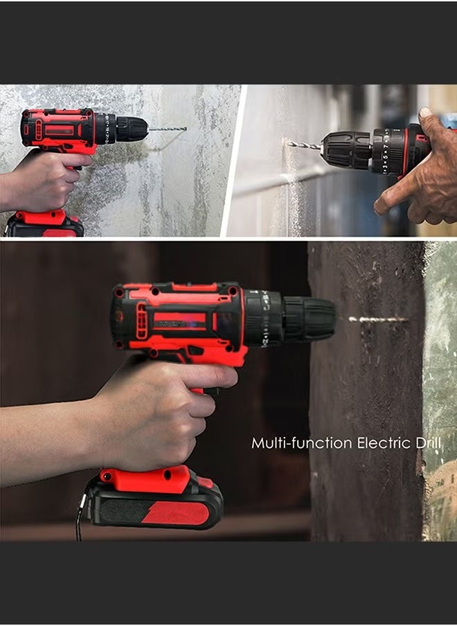 48V Variable Speed ​​Drive Drill, 25+3 Position Clutch, 186 lbs Max Torque, Two Li-Ion Batteries and Fast Charger, 3/8" Drill Kit, LED Work Light, 24 Accessories + 32 Position Box, Red - pzsku/ZCF7734960E1AE894B7DEZ/45/_/1740831247/f60b0efc-af33-4a1d-b91d-fa72e0970874