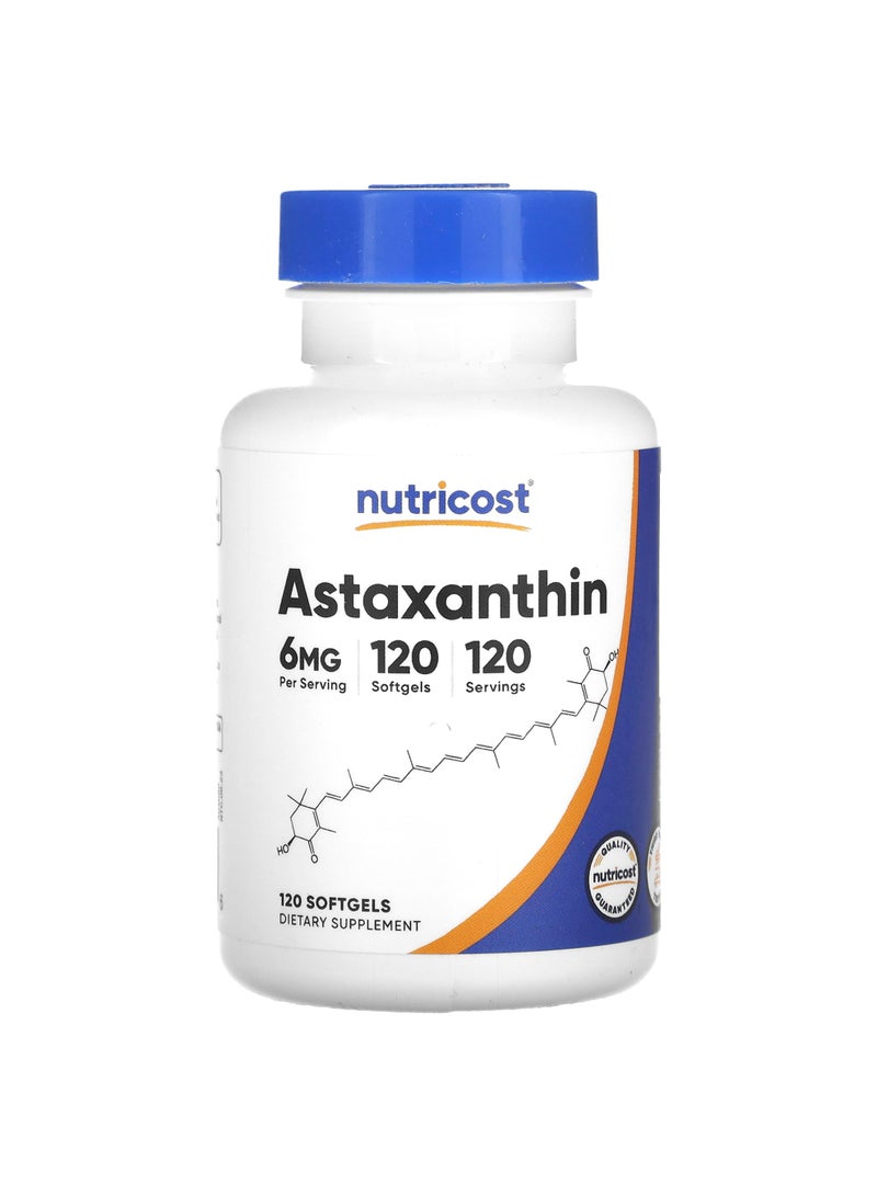 Nutricost Astaxanthin, 6 mg, 120 Softgels