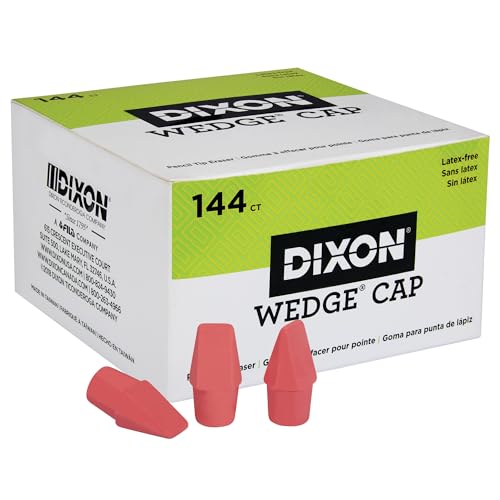 Dixon ممحاة غطاء قلم رصاص ديكسون، وردي، 144 قطعة (34500) - Image 5