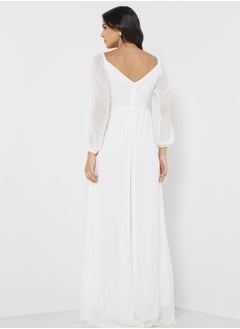 ELLA Ruched Detail A-Line Dress  - Image 2