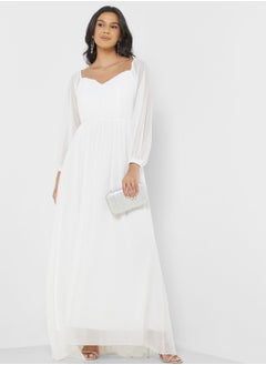 ELLA Ruched Detail A-Line Dress  - Image 1