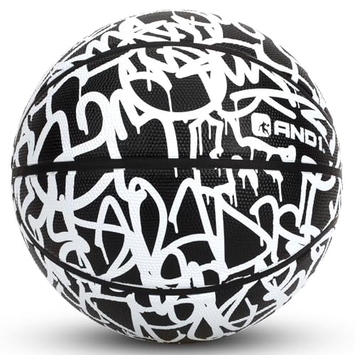 AND1 Chaos Rubber Basketball: Game Ready, Office Regulation Size (29.5”) Streetball, Made for Indoor/Outdoor Basketball Games- Graffiti Series - Image 1