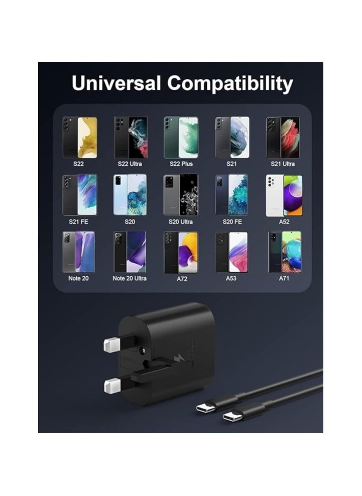 Samsung 45W USB C Super Fast Charging PD Charger - Compatible with S24 S23 S22 S21 S20 Ultra, S24+ S23+ S22+ S21+, A53, A15, A 55, A54 - Type C Power Adapter