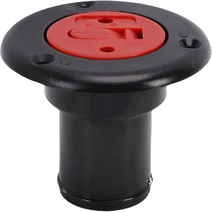Black Marine Fuel Filler With Stainless Steel Chain And Leakproof O Ring For 1 1 2 Inch Hoses - Image 1